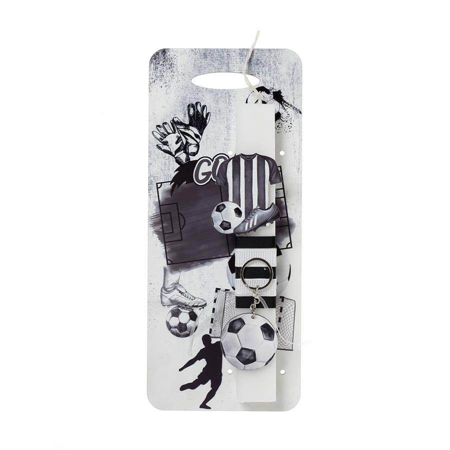 Ζήβας - Πασχαλινή Λαμπάδα Με Πλάτη, Ποδόσφαιρο Γκρι 41-1186A