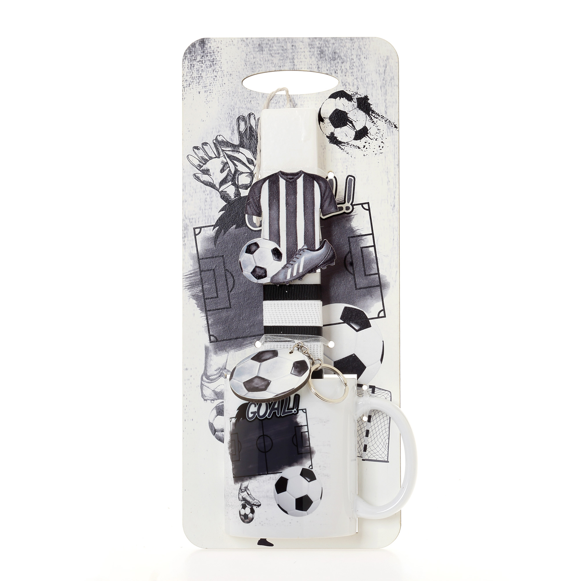 Ζήβας - Πασχαλινή Λαμπάδα Με Πλάτη Και Κούπα, Ποδόσφαιρο Γκρι 41-1186K