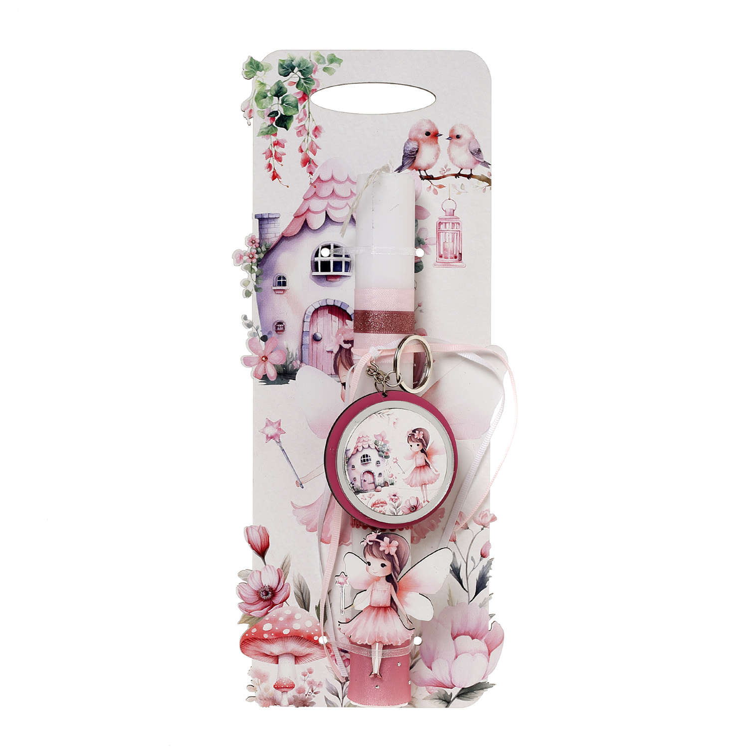 Ζήβας - Πασχαλινή Λαμπάδα Με Πλάτη, Νεράιδα Σπίτι Πουλάκια 41-1316