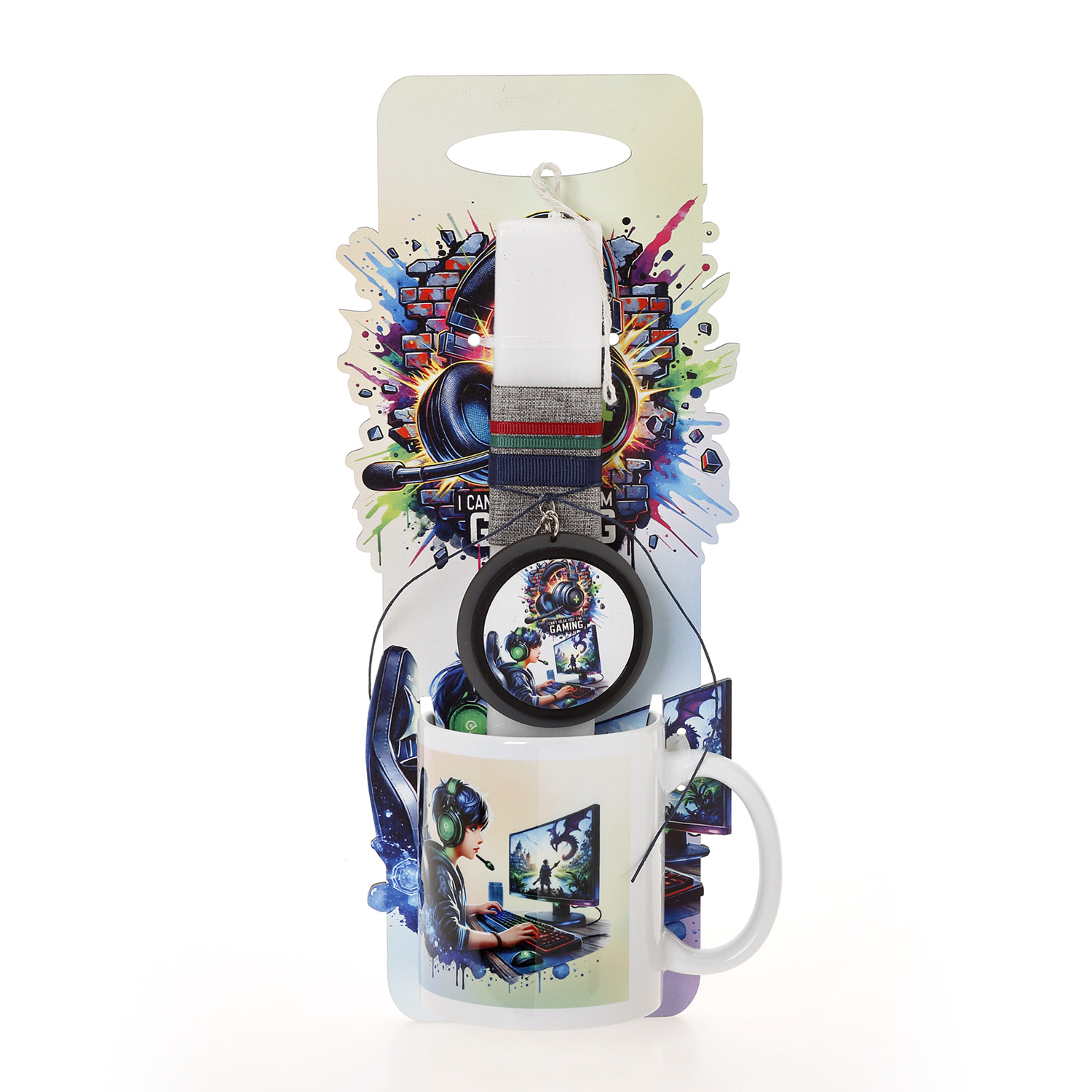 Ζήβας - Πασχαλινή Λαμπάδα Με Πλάτη Και Κούπα, Αγόρι I Am Gaming 41-1333K