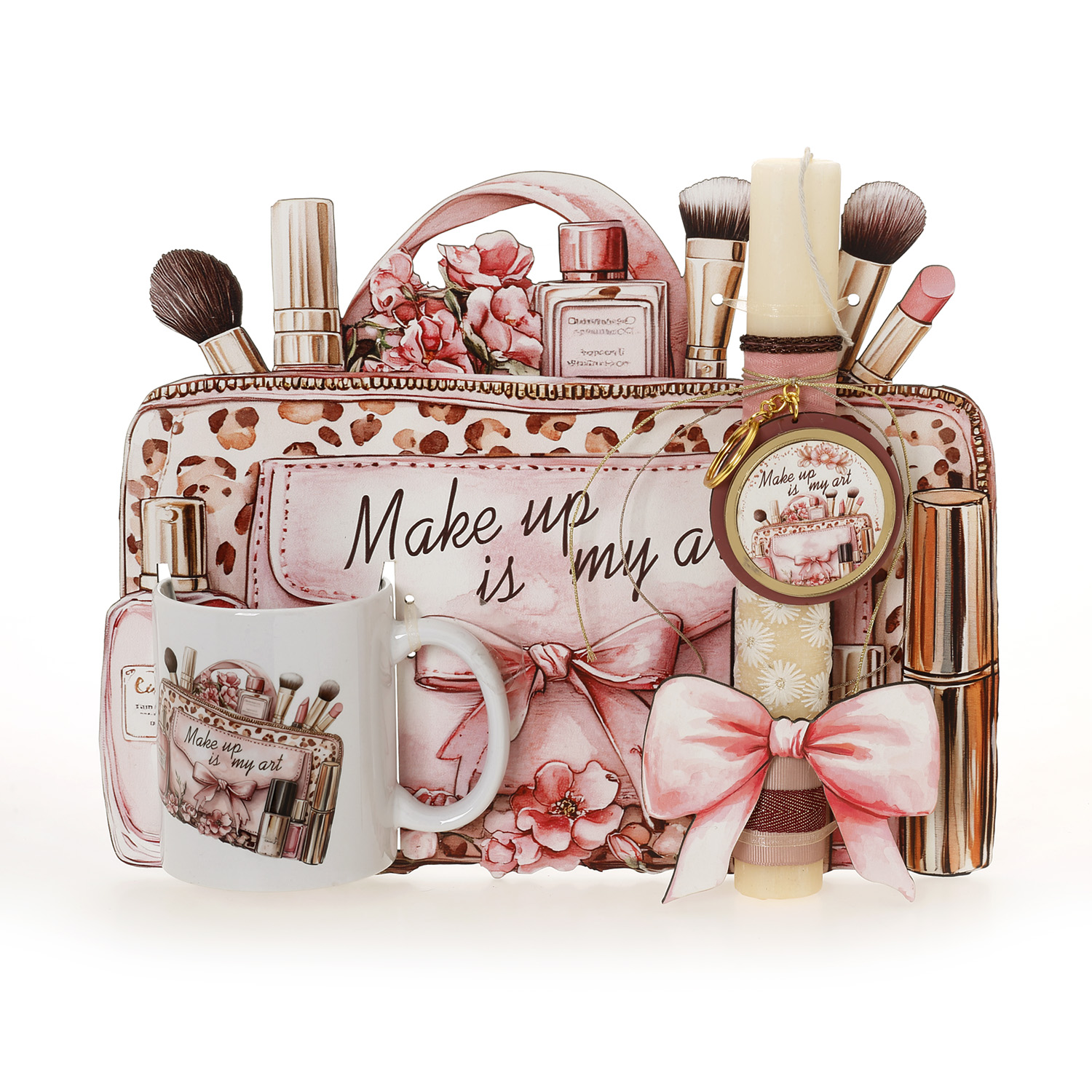 Ζήβας - Πασχαλινή Λαμπάδα Με Πλάτη Και Κούπα, Κοπτικό, Make Up 41-1341K