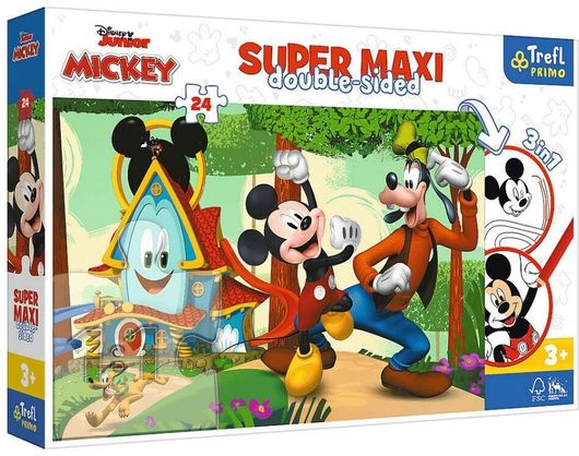 Trefl - Puzzle Super Maxi Double-Sided, Funhouse And Friends 24 Pcs 41012 Trefl - Puzzle Super Maxi Double-Sided, Funhouse And Friends 24 Pcs 41012