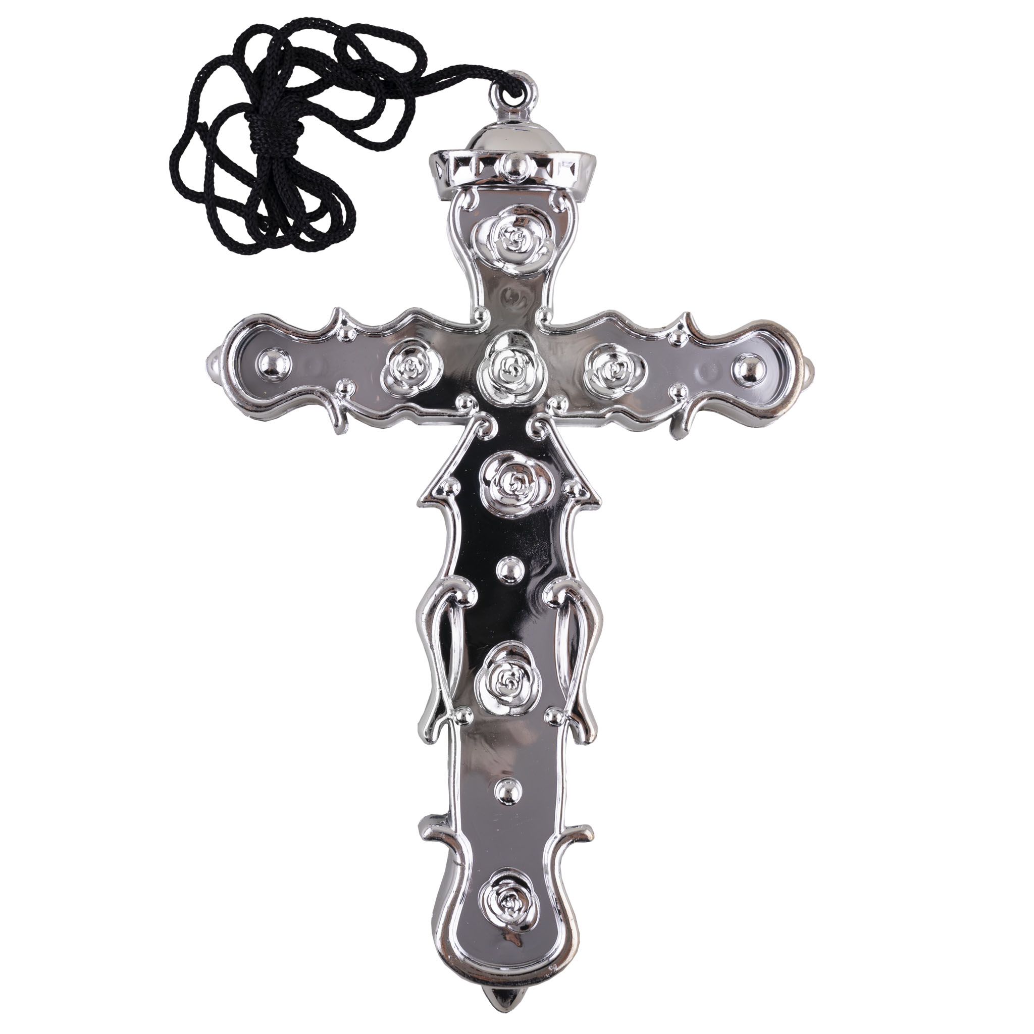Funny Fashion - Σταυρός Πλαστικός Ασημί 53843