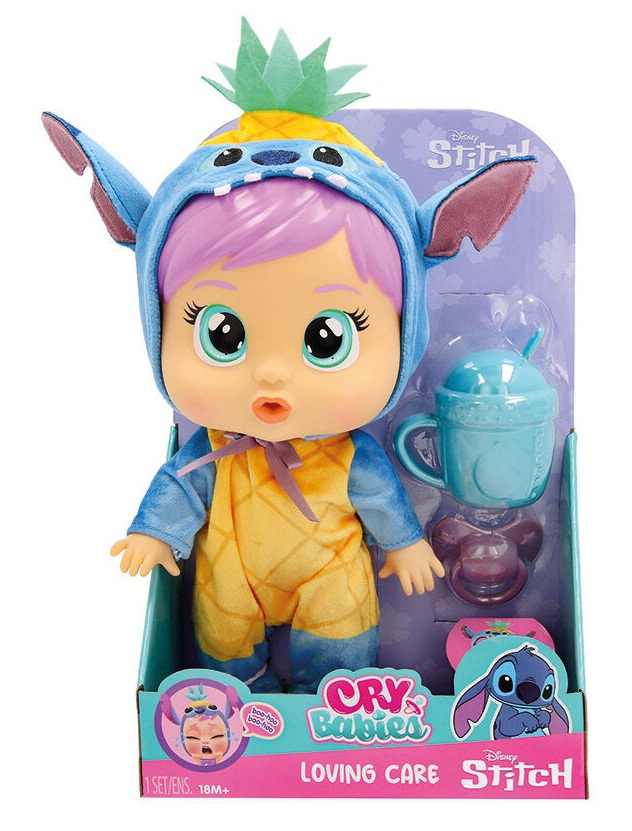 Cry Babies - Κλαψουλίνια Αγαπουλίνια - Διαδραστική Κούκλα Disney Κλαίει Με Αληθινά Δάκρυα, Stitch 4104-92931