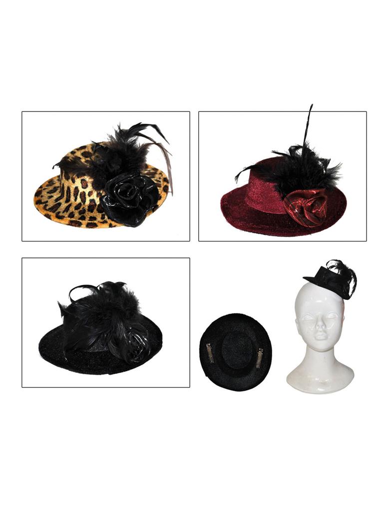 Funny Fashion - Μίνι Καπέλο Τσάρλεστον Με Κλιπ 63539