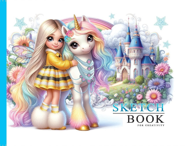 Company Fresh - Σημειωματάριο Sketchbook 20x14.3 εκ 24 Φύλλα, Girl With Unicorn 4120-24386