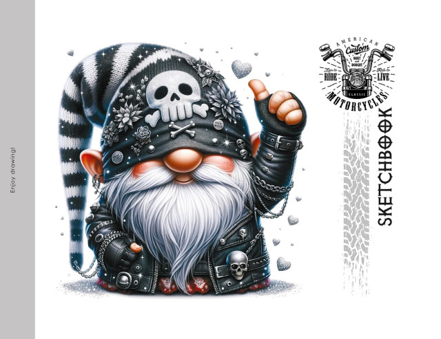 Company Fresh - Σημειωματάριο Sketchbook 20x14.3 εκ 24 Φύλλα, American Motorcycles 4120-24393