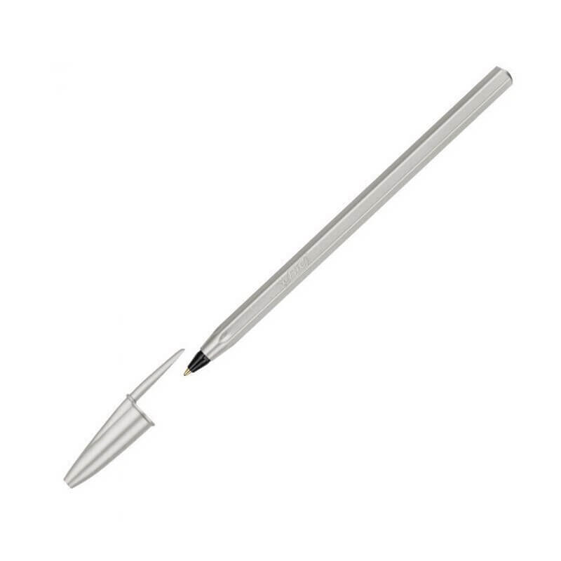Bic - Στυλό Cristal Celebrate Ασημί 1.00mm, Μαύρο 413494