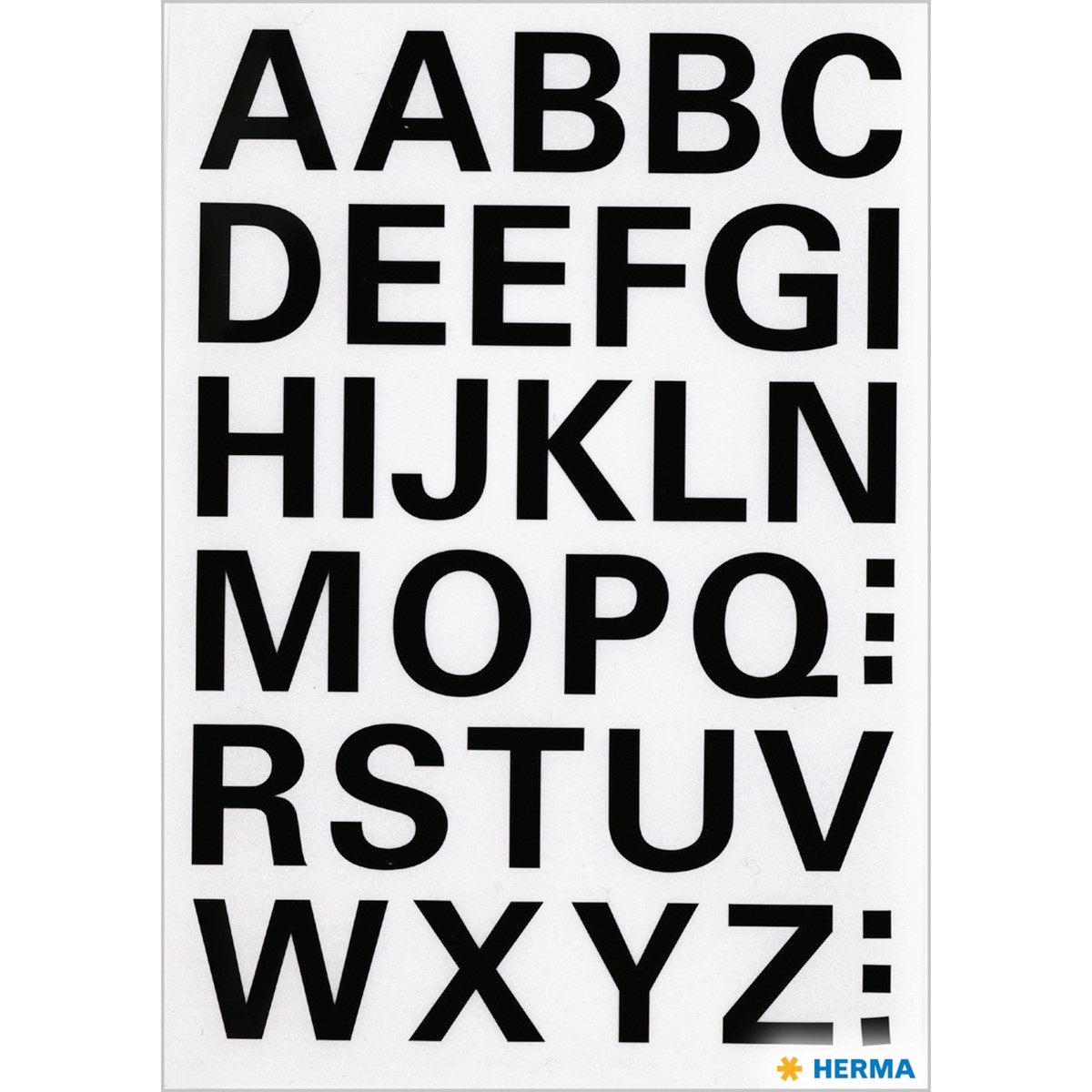 Herma - Αυτοκολλητάκια, Letters 15 mm A-Z Weatherproof Film Black 4163