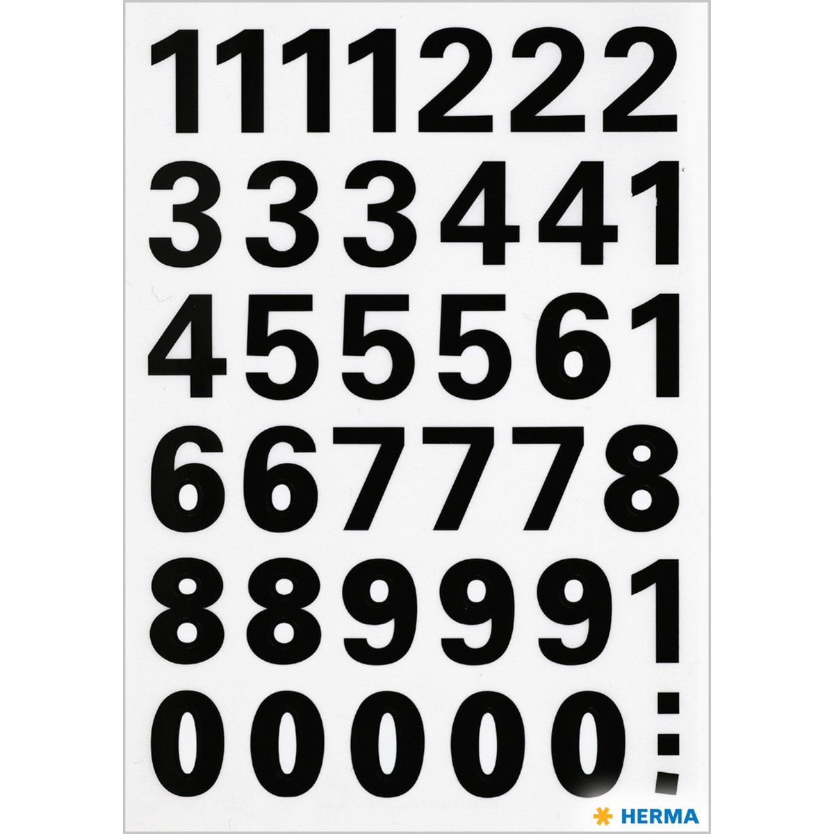 Herma - Αυτοκολλητάκια, Numbers 15 mm 0-9 Weatherproof Film Black 4164