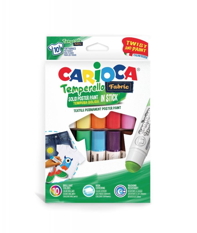 Carioca - Temperello Μαρκαδόροι Για Ύφασμα 10 Χρώματα 42324