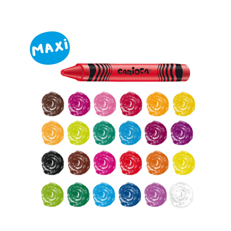 Carioca - Κηρομπογιές Maxi 24 Τμχ 42390 Carioca - Κηρομπογιές Maxi 24 Τμχ 42390