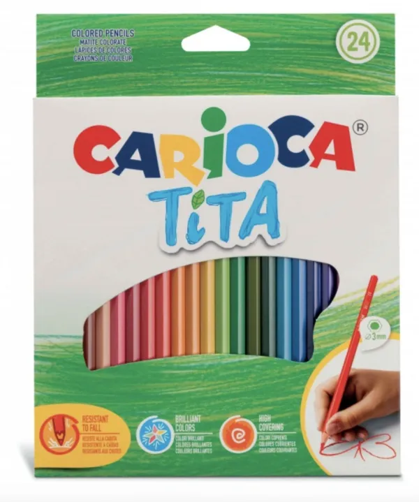 Carioca - Ξυλομπογιές Tita Mini Σετ 24 Τμχ 42794