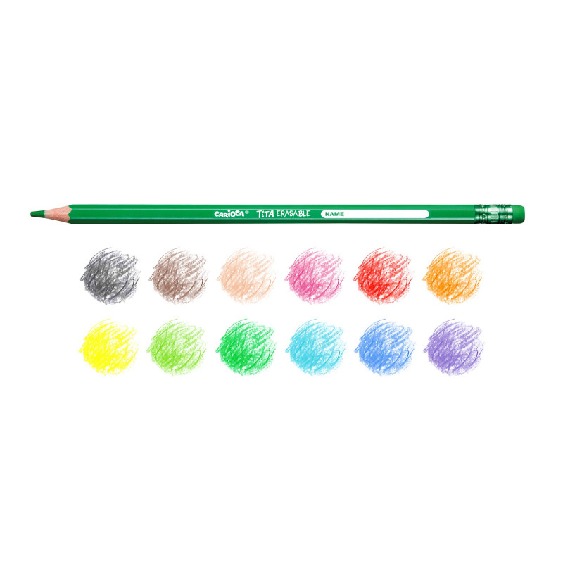 Carioca - Ξυλομπογιές Tita Erasable Σετ 12 Τμχ 42897
