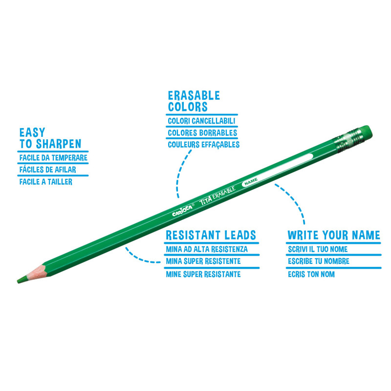 Carioca - Ξυλομπογιές Tita Erasable Σετ 24 Τμχ 42938