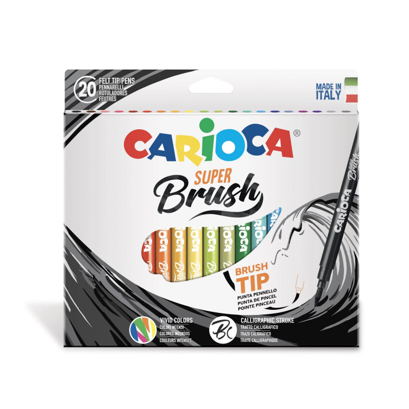 Carioca - Μαρκαδόροι Super Brush 20 Χρώματα 42968 Carioca - Μαρκαδόροι Super Brush 20 Χρώματα 42968