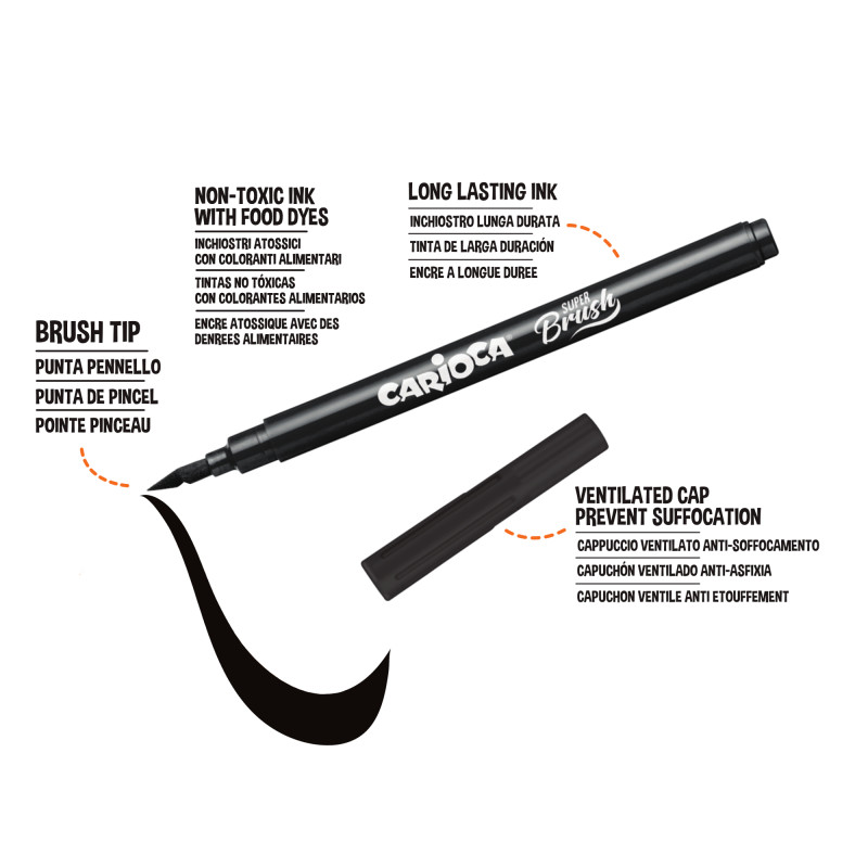 Carioca - Μαρκαδόροι Super Brush 20 Χρώματα 42968 Carioca - Μαρκαδόροι Super Brush 20 Χρώματα 42968
