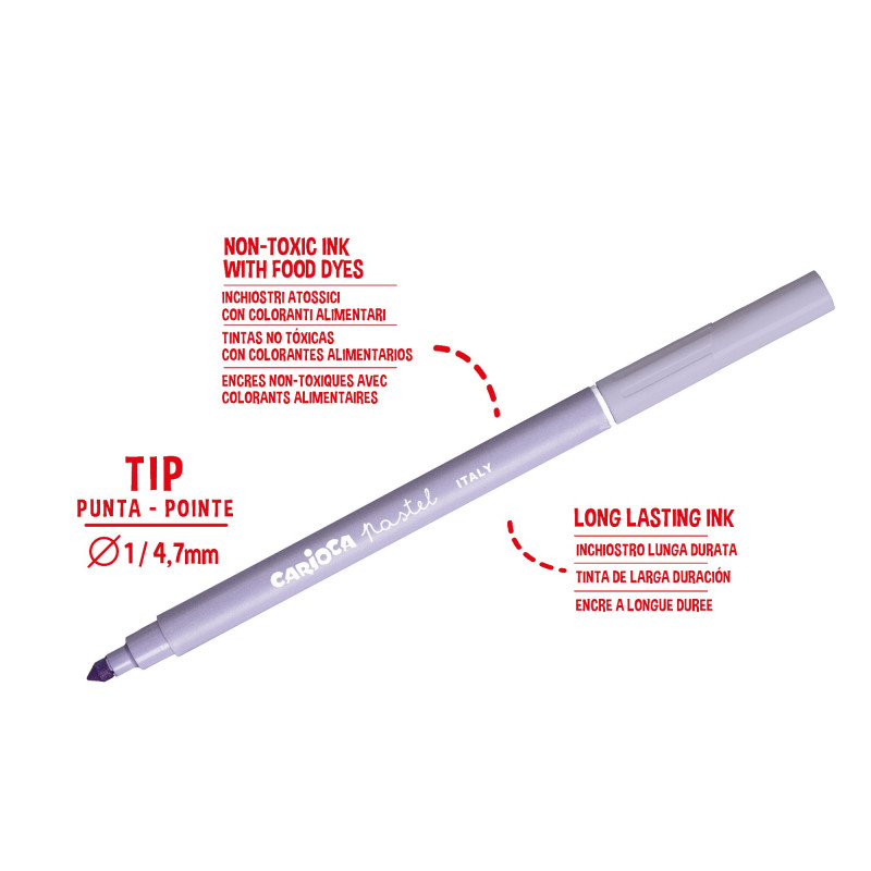 Carioca - Μαρκαδόροι Ζωγραφικής, Pastel Felt Tip Σετ 8 Τμχ 43032 Carioca - Μαρκαδόροι Ζωγραφικής, Pastel Felt Tip Σετ 8 Τμχ 43032