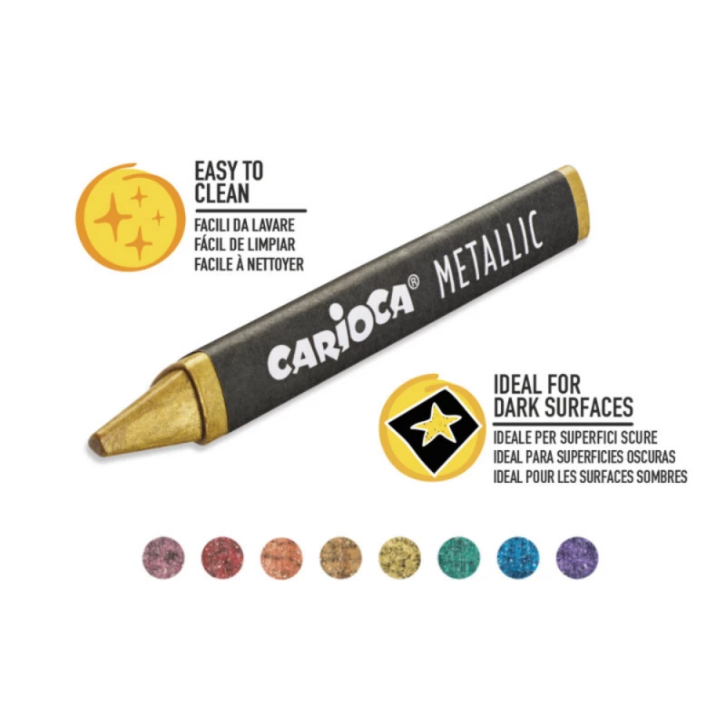 Carioca - Κηρομπογιές Metallic 8 Χρώματα 43163 Carioca - Κηρομπογιές Metallic 8 Χρώματα 43163
