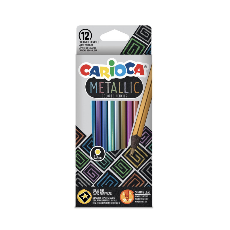 Carioca - Ξυλομπογιές Metallic 12 Χρώματα 43164