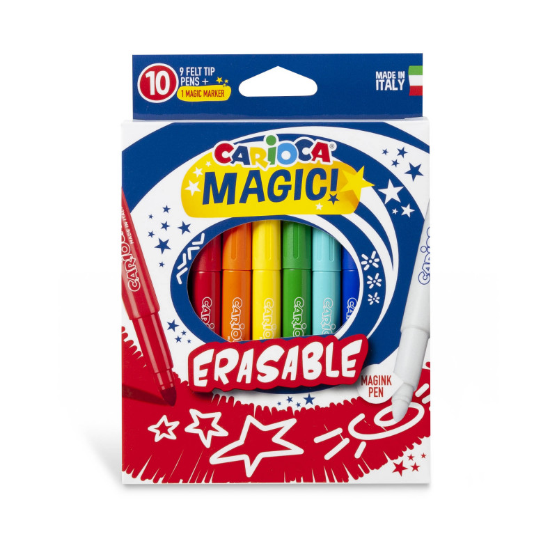 Carioca - Μαρκαδόροι Ζωγραφικής Magic Erasable 10 Τμχ 43182 Carioca - Μαρκαδόροι Ζωγραφικής Magic Erasable 10 Τμχ 43182