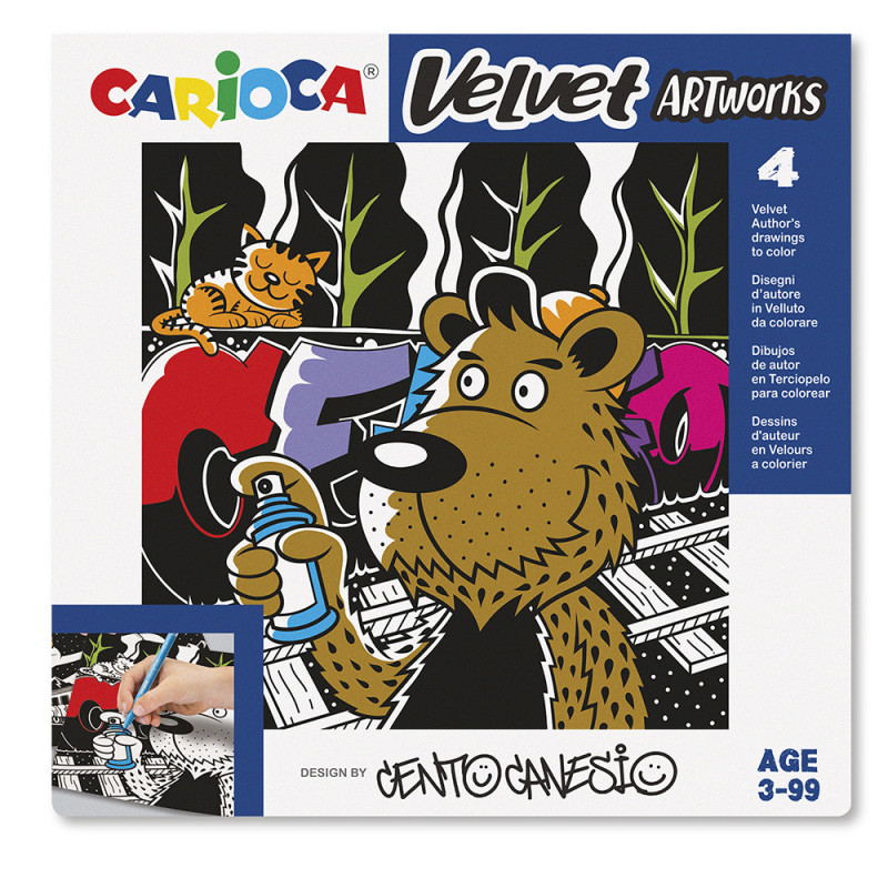 Carioca - Σετ Ζωγραφικής Velvet Artworks, Cento Canesio, Graffiti 4Τεμ 43601