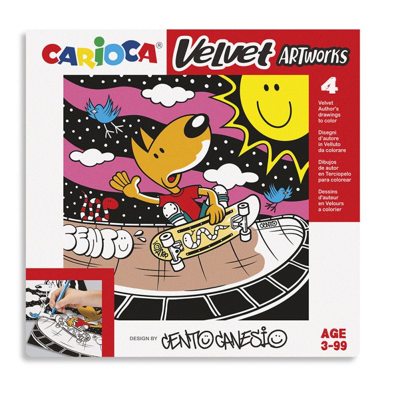 Carioca - Σετ Ζωγραφικής Velvet Artworks, Cento Canesio, Sport 4Τεμ 43602