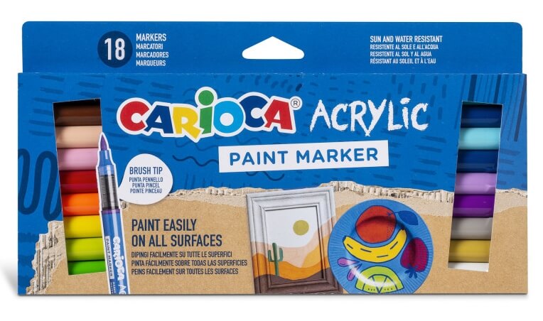 Carioca - Μαρκαδόροι Ακρυλικοί 18Τεμ. 45282