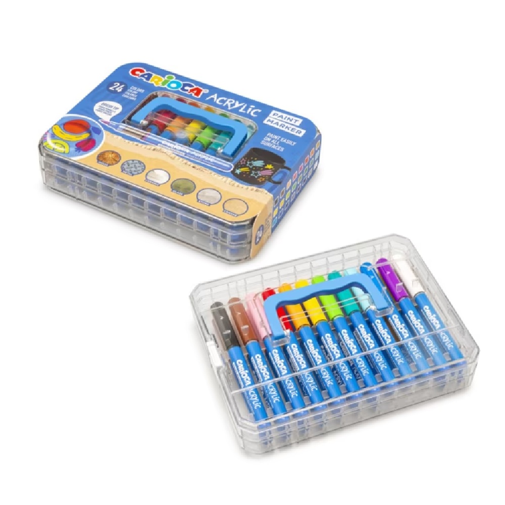 Carioca - Μαρκαδόροι Ακρυλικοί Brush 24Τεμ. 45288