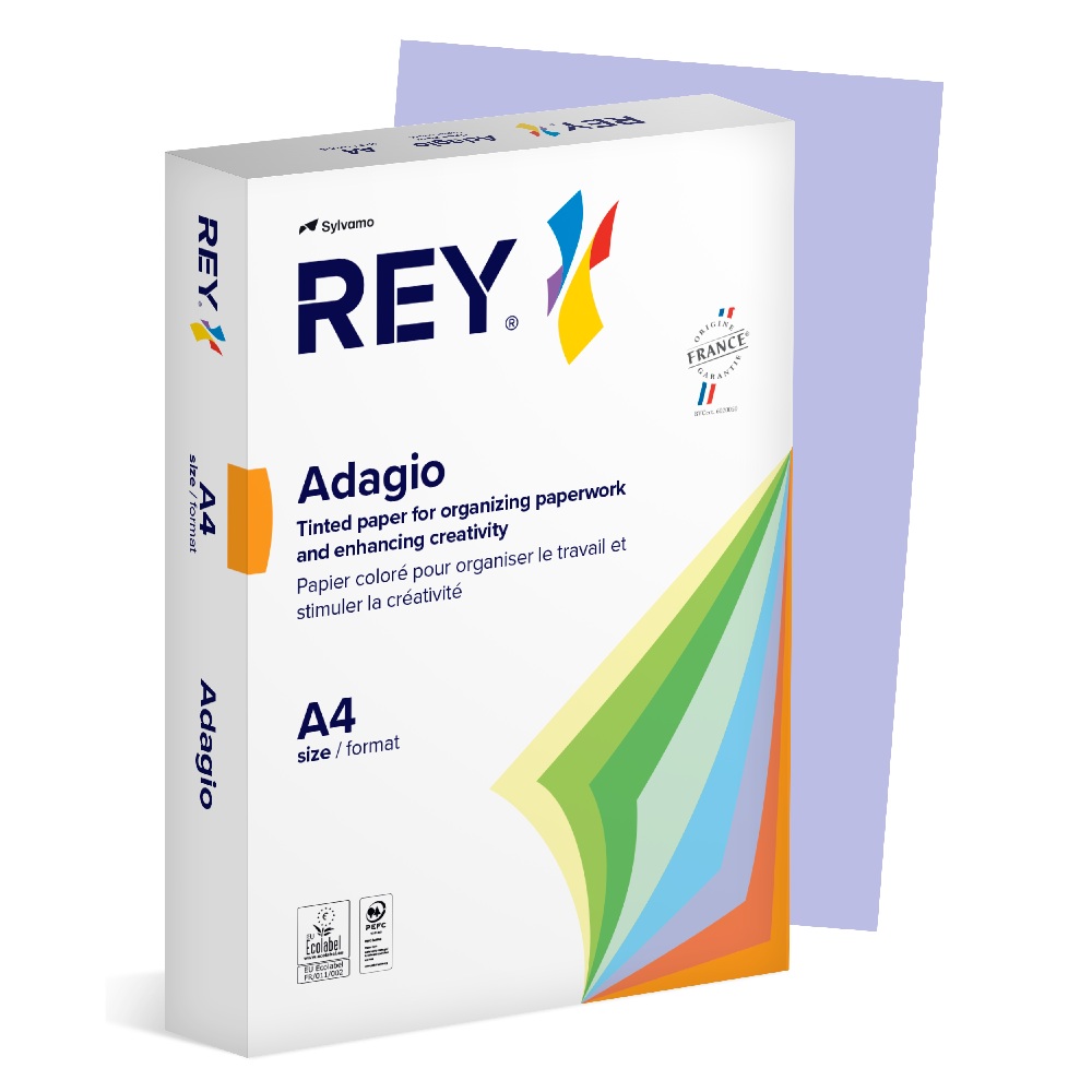 Sylvamo - Χαρτί Εκτύπωσης Rey Adagio, Lavender A4 80gr 500 Φύλλα (1 Δεσμίδα) 45374