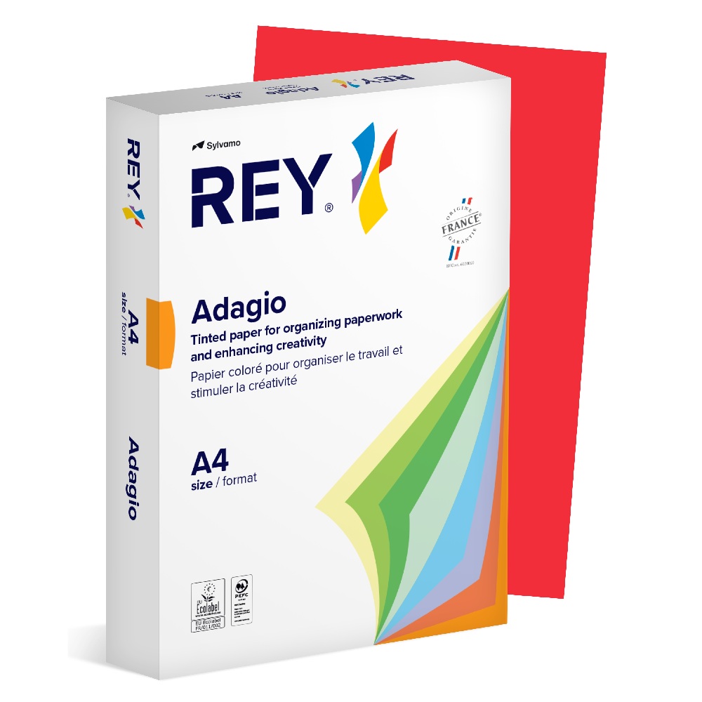 Sylvamo - Χαρτί Εκτύπωσης Rey Adagio, Red A4 160gr 250 Φύλλα (1 Δεσμίδα) 45386