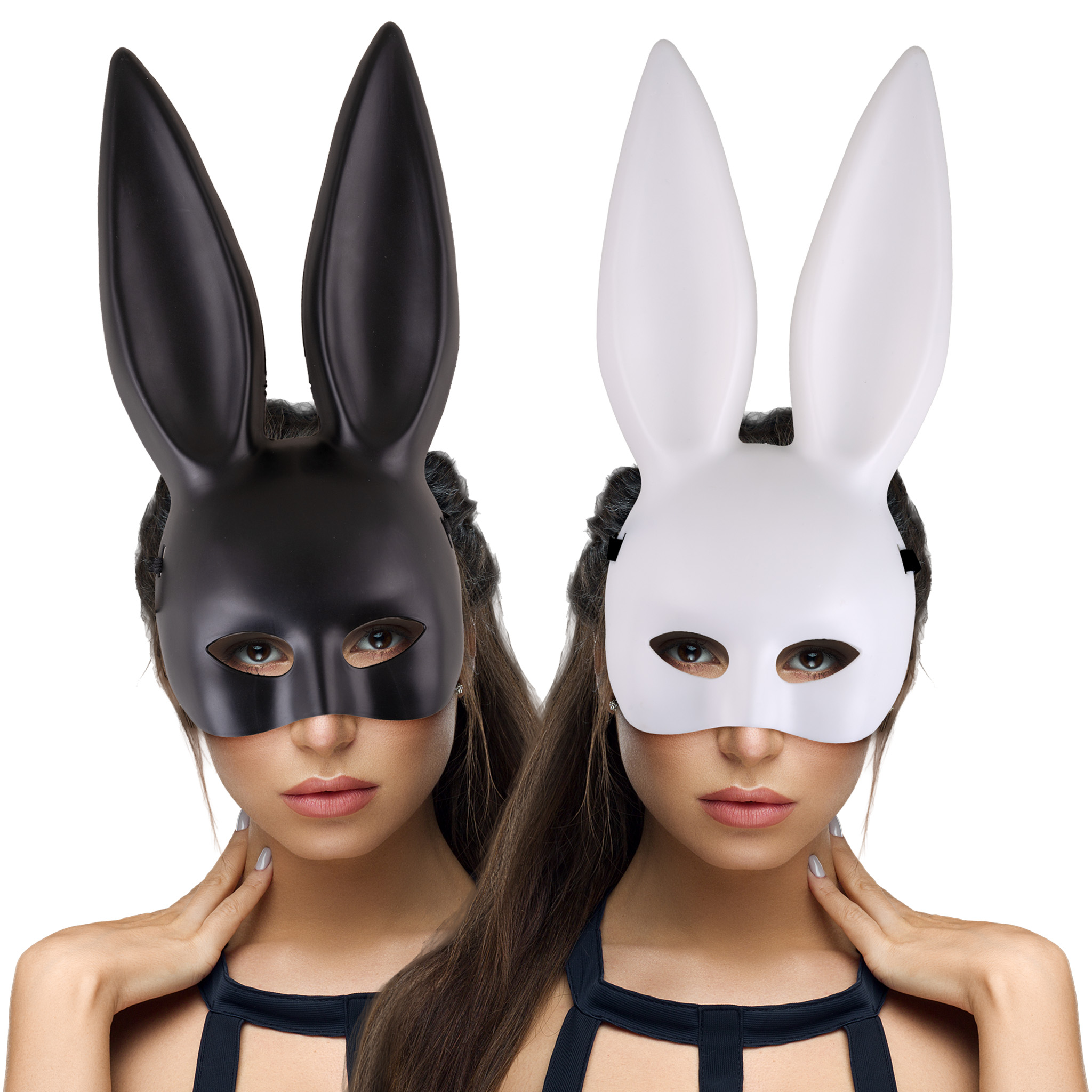 Funny Fashion - Αποκριάτικη Μάσκα Λαγός Μαύρη 61941