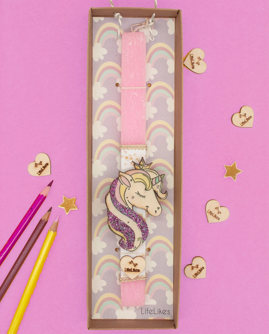 Life Likes - Λαμπάδα Χαρούμενος Μονόκερος 4737