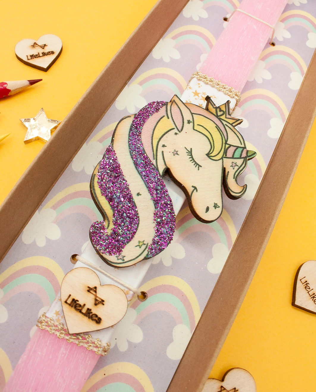 Life Likes - Λαμπάδα Χαρούμενος Μονόκερος 4737