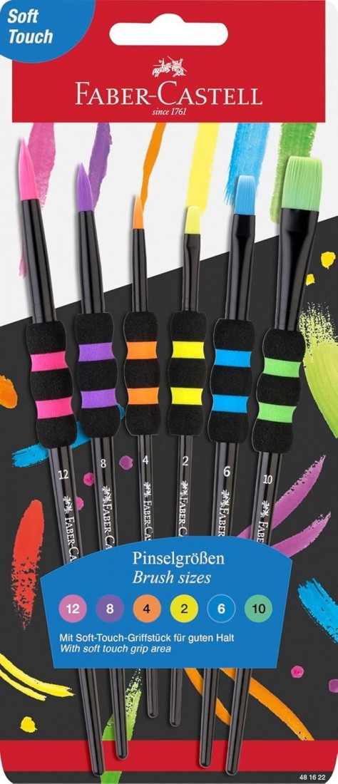 Faber Castell – Σετ Πινέλα Soft Touch Σετ 6 Νο2-4-6-8-10-12 481622