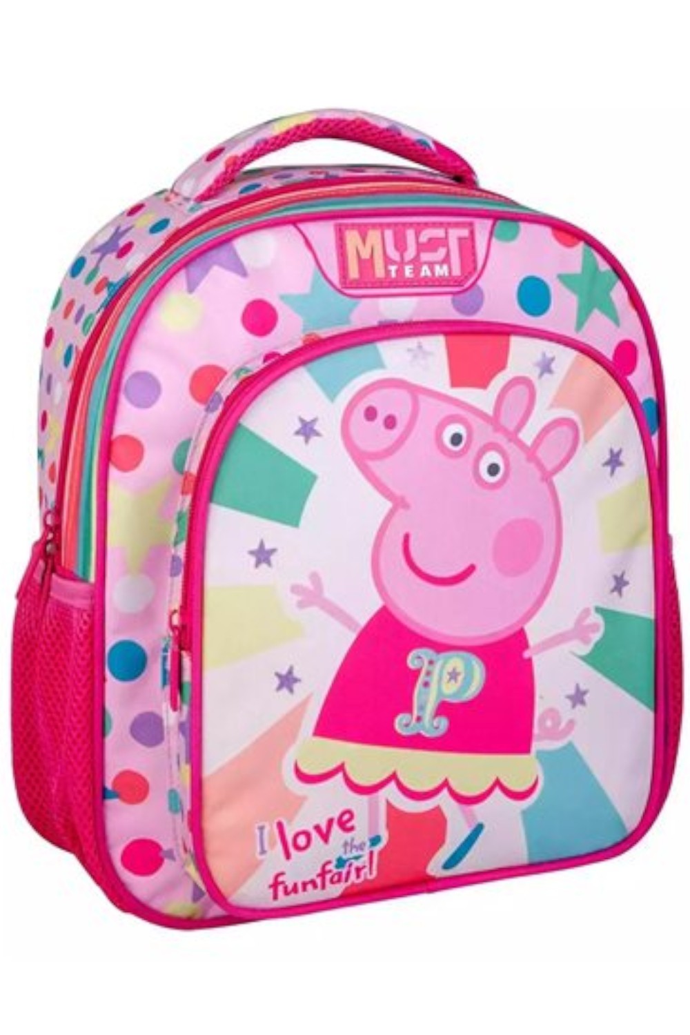Diakakis – Τσάντα Πλάτης Νηπιαγωγείου Must Με 1 Θήκη, Peppa Pig I Love My Funfair 482825