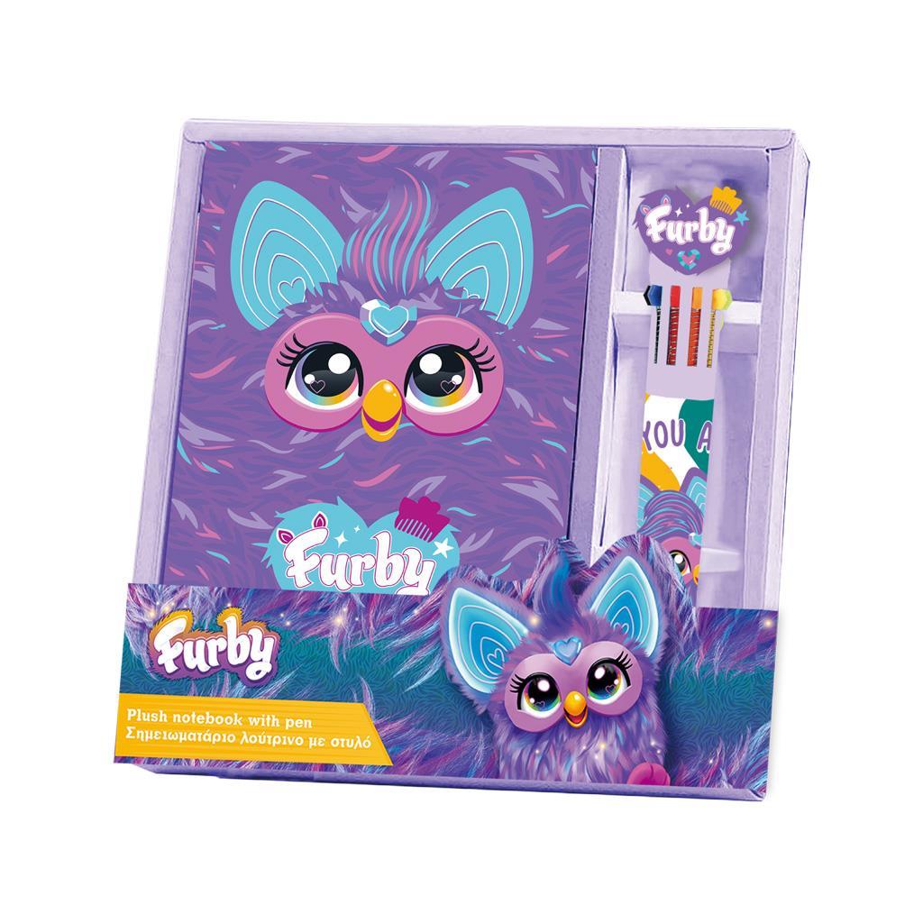 Diakakis - Σημειωματάριο Λούτρινο Με Στυλό Σετ, Furby 484503