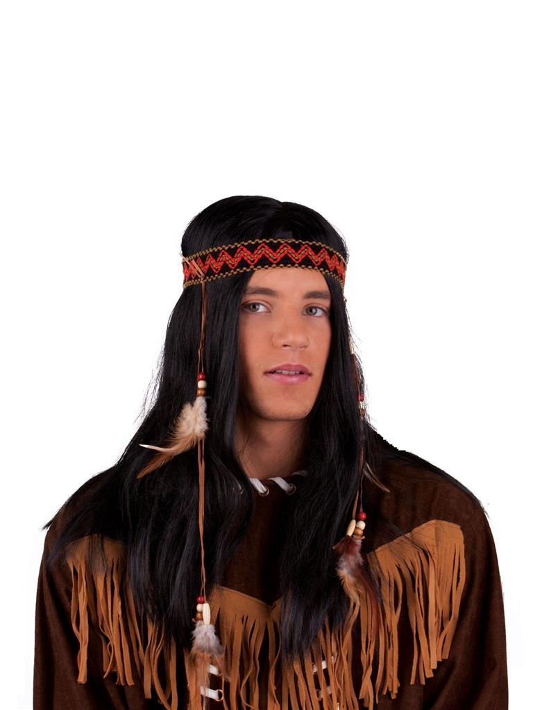 Funny Fashion - Περούκα Ινδιάνου Με Διακοσμητικά 50028