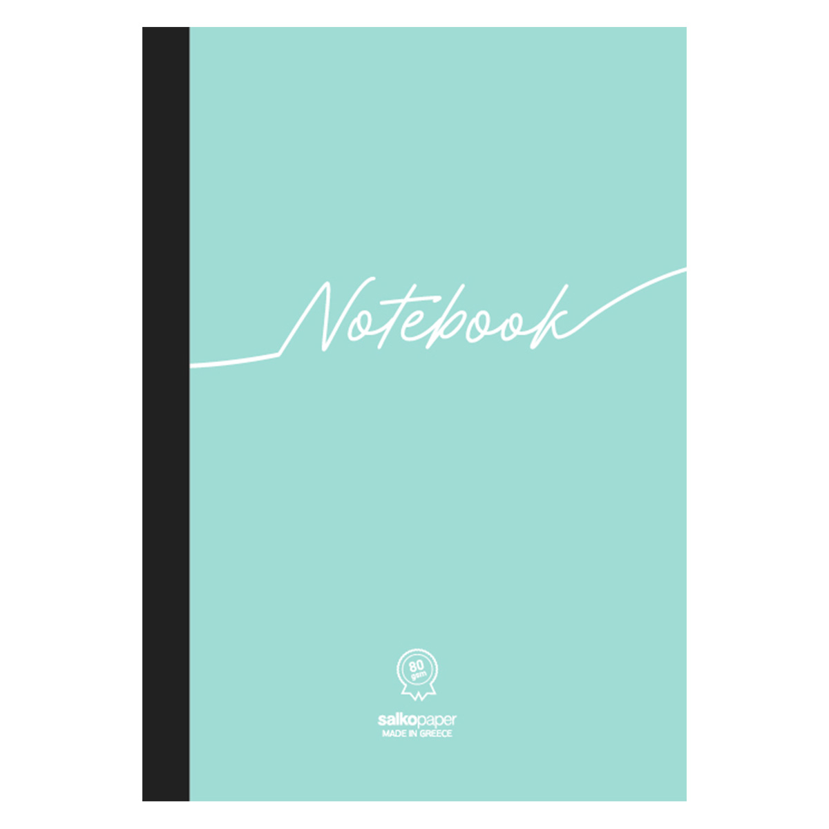 Salko Paper - Τετράδιο Κολλητό Notebook 360°, 17x25 cm, 96 Φύλλα Ριγέ, Βεραμάν 5023