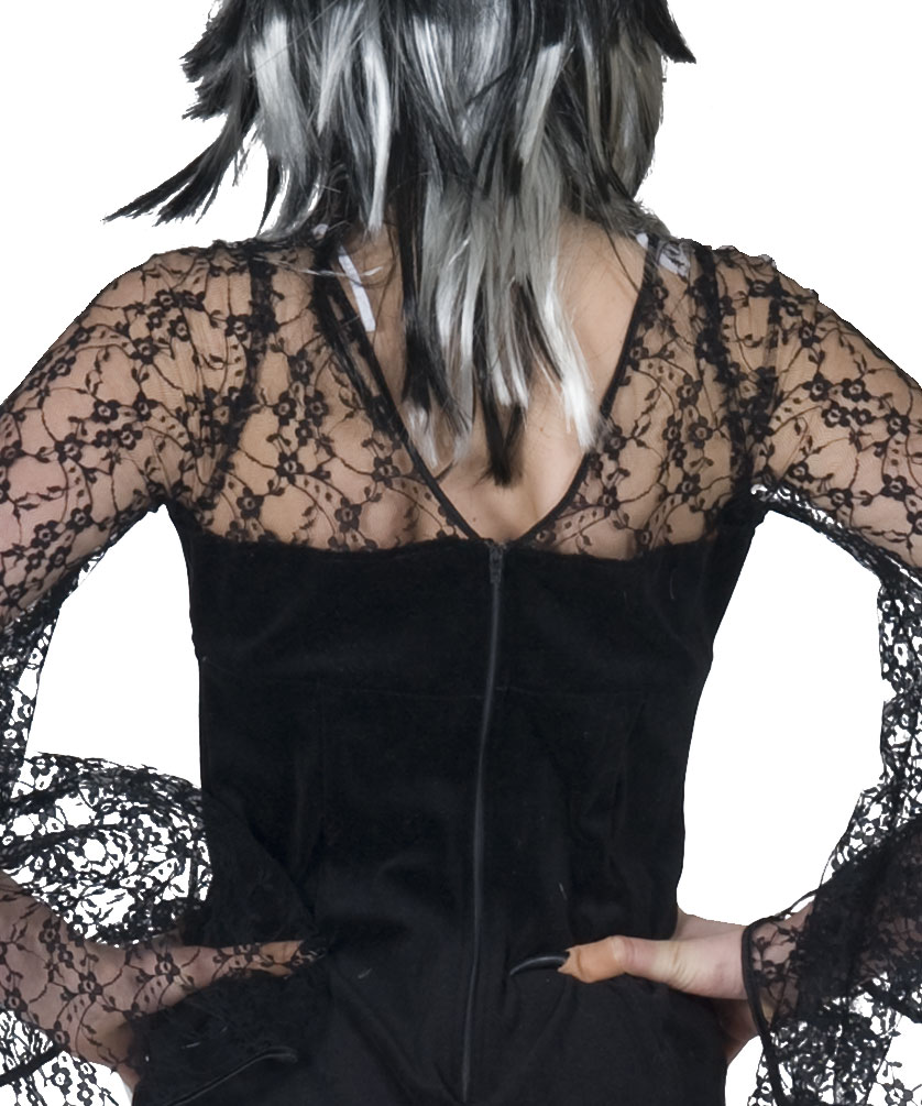 Funny Fashion - Στολή Μάγισσα Φόρεμα Με Δαντέλα 504145