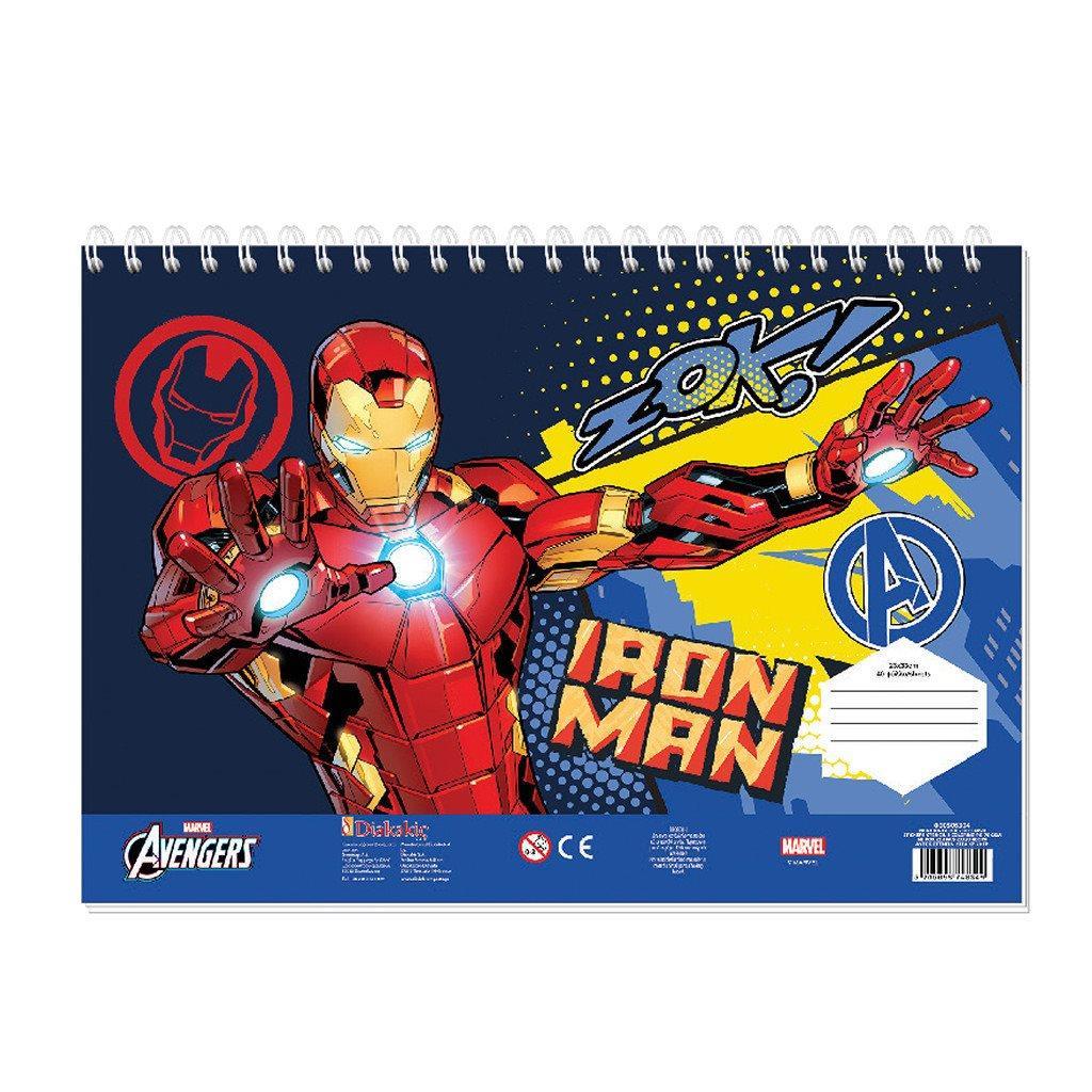 Diakakis - Μπλοκ Ζωγραφικής Iron Man 40Φ 23x33cm 506304 Diakakis - Μπλοκ Ζωγραφικής Iron Man 40Φ 23x33cm 506304