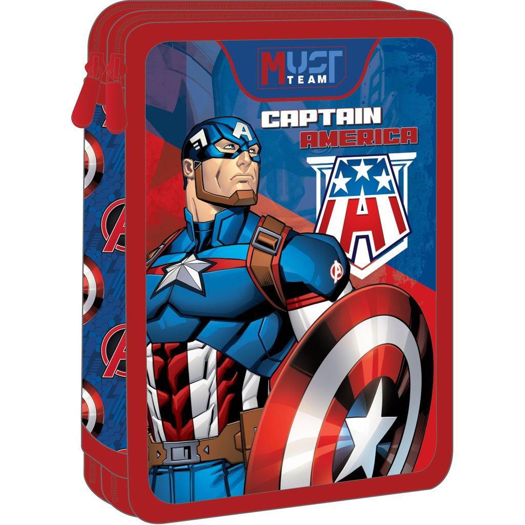 Diakakis - Κασετίνα Διπλή Γεμάτη Must, Captain America 506307