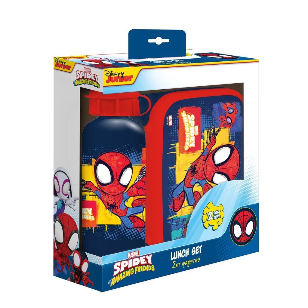 Diakakis - Σετ Φαγητοδοχείο Και Παγούρι Πλαστικό, Spidey 508537