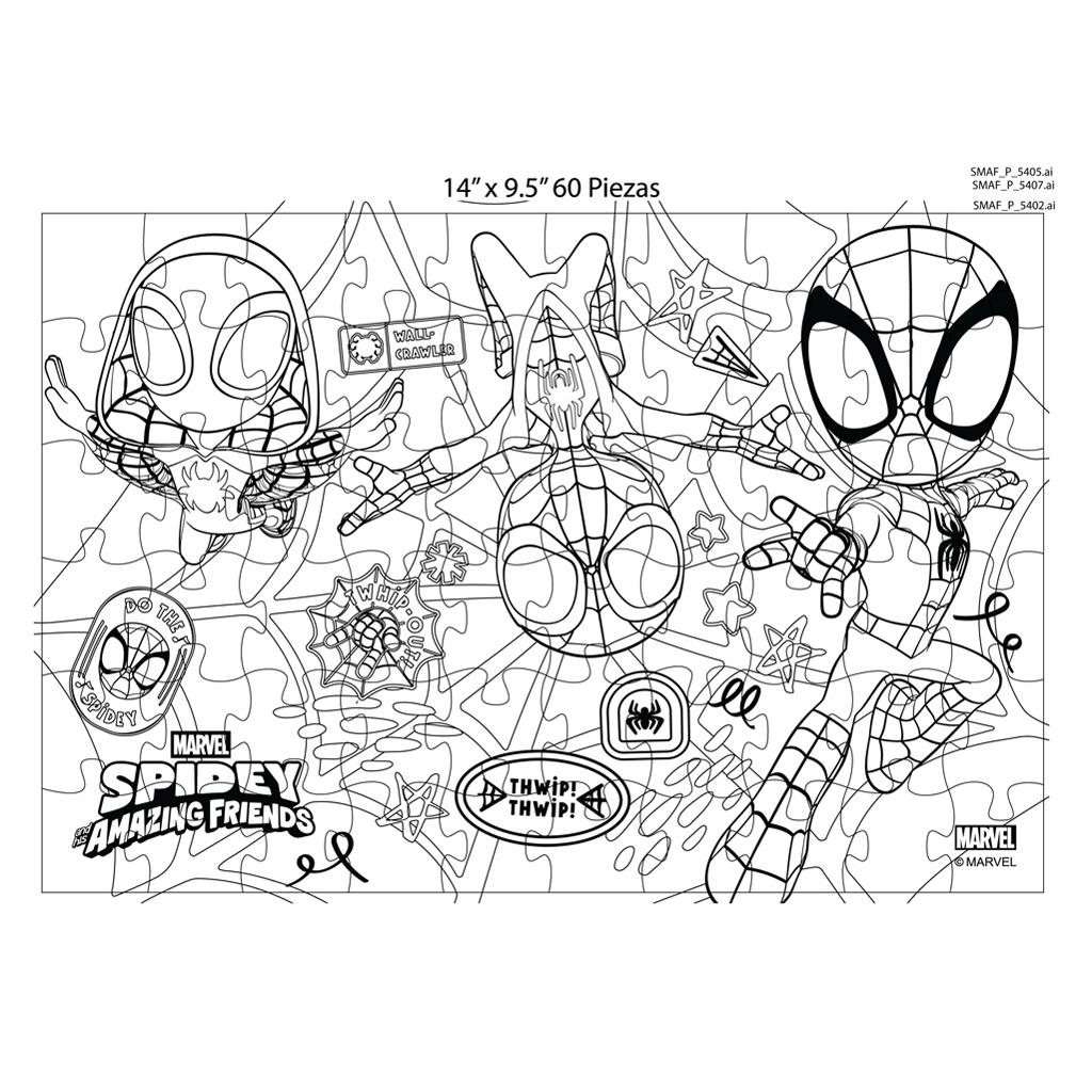 Luna – Παζλ Spidey and his Amazing Friends Χρωματισμού 2 Όψεων 508688