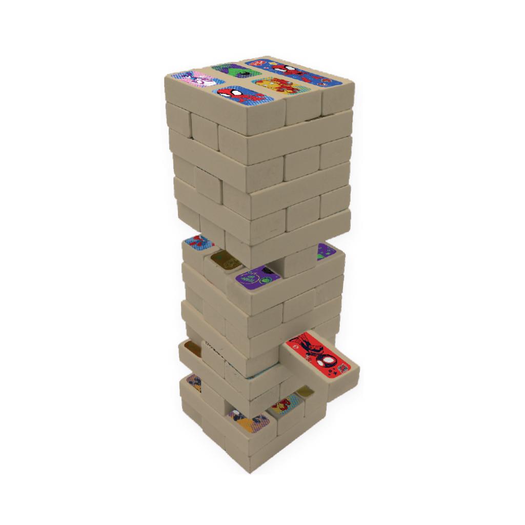 Luna - Επιτραπέζιο, 3 Σε 1 Ντόμινο, Μνήμης, Ισορροπίας Με 48 Τουβλάκια, Spidey And His Amazing Friends 508691