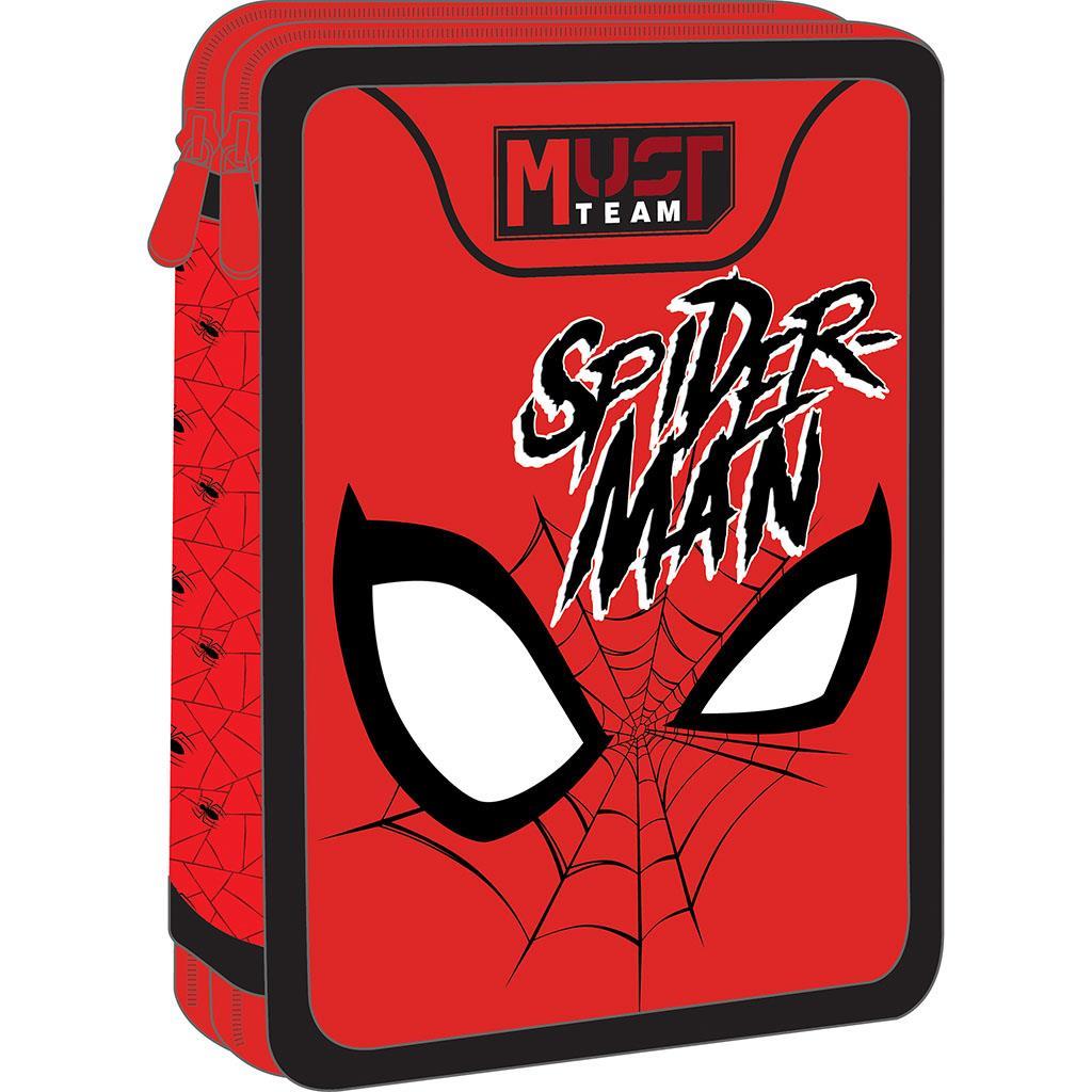 Diakakis - Κασετίνα Διπλή Γεμάτη Must, Spider-Man, Red 508822