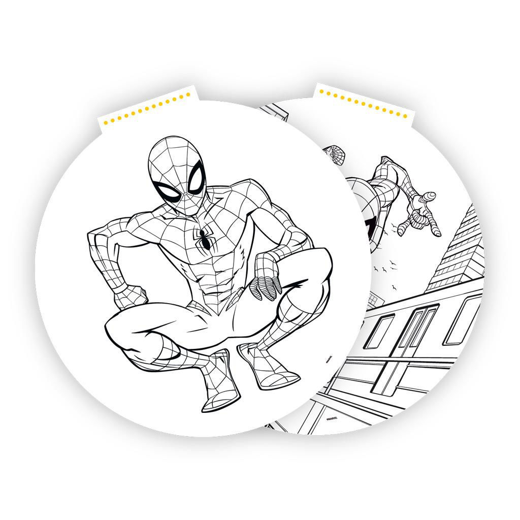Diakakis - Must Μπλοκ Ζωγραφικής Στρογγυλό Φ36 Εκ 40 Φύλλα, Spiderman Με Αυτοκόλλητα 508845