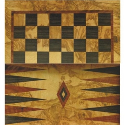 ToyMarkt - Σκάκι - Τάβλι Ξύλινο Με Πιόνια & Πούλια 50x50cm 500645