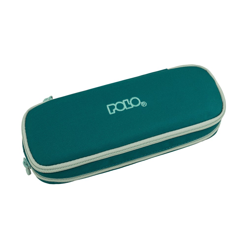 Polo – Κασετίνα Οβάλ Duo Box, Dark Green-Light Cyan 2026 9-37-004-6357