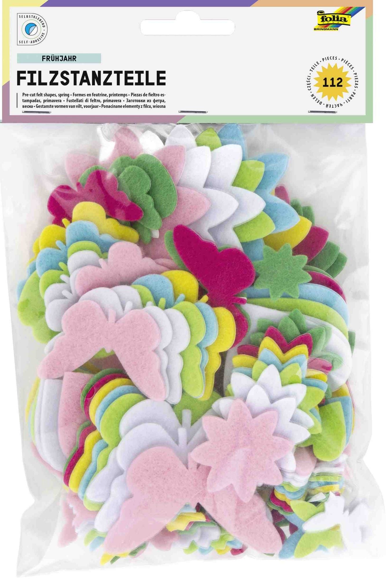 Folia - Αυτοκόλλητα Τσόχινα Διακοσμητικά, Διάφορα Σχήματα 112 Τεμαχίων 5263